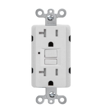 Self Test TR 20 AMP GFCI  Receptacle with Led Light-WH