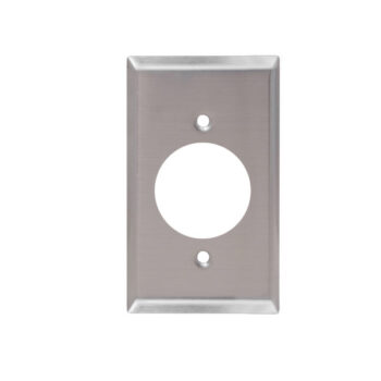 1 Gang  Stainless Steel Single Receptacle Wall Plate