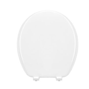 17" Rounded Molded MDF Toilet Seat with Plastic Hinge