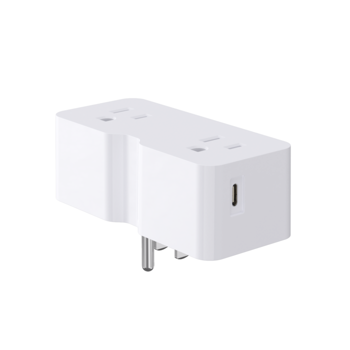 Dual Type A &Type C USB Wall Charger Double Outlet Converter 4.2 Amp