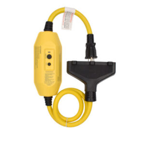 15 AMP 12-Guage, In-line Plug, Auto Reset GFCI, 3 Outlets, 2ft Extension Cord