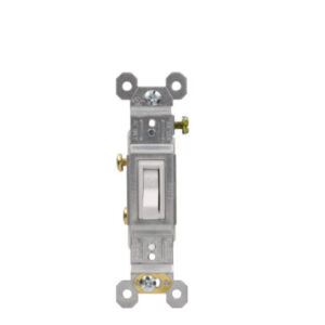 15 AMP Residential Single-Pole Toggle Switch | Push-Wire, Side-Wire