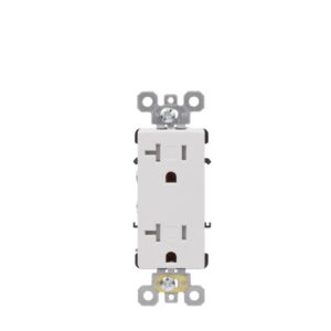 20 AMP Commercial Grade Tamper Resistant Duplex Receptacle | Side-Wire & Back-Wire
