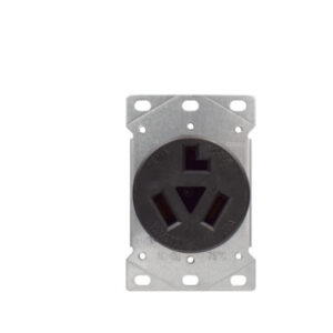 30 AMP Flush Mount Dryer Outlet | 3-Pole, 3-Wire | 125/250 Volt | NEMA 10-30R