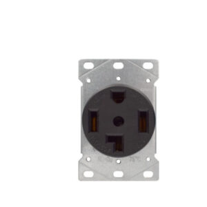 30 AMP Flush Mount Dryer Outlet | 3-Pole, 4-Wire | 125/250 Volt | NEMA 14-30R