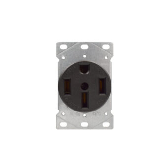 50 AMP Flush Mount Range Outlet | 3-Pole, 4-Wire | 125/250 Volt | NEMA 14-50R