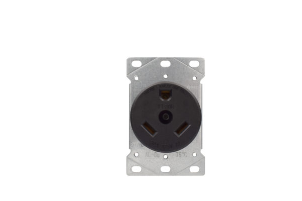 30 AMP Flush Mount Travel Trailer Outlet | 2-Pole, 3-Wire | 125 Volt | NEMA TT-30R
