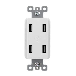4.0 AMP USB Charger | Quad Type A Charging Ports | Side-Wire & Back-Wire