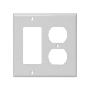 2-Gang 1 Duplex Receptacle & 1 Decorative Combination Thermoplastic Wall Plate