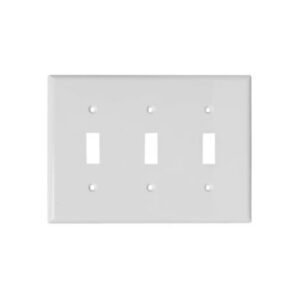 3-Gang Toggle Switch Thermoset Wall Plate
