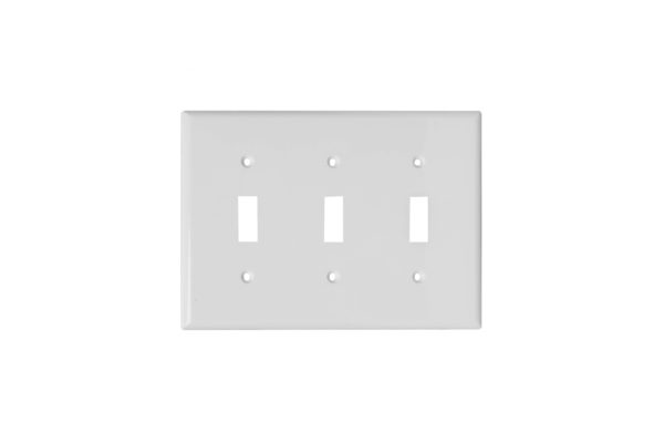 3-Gang Toggle Switch Thermoset Wall Plate