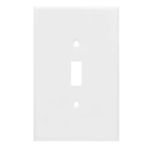 1-Gang Jumbo Toggle Switch Smooth Metal Wall Plate