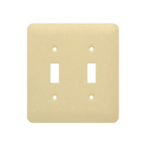 2-Gang Mid-Size Toggle Switch Wrinkle Metal Wall Plate