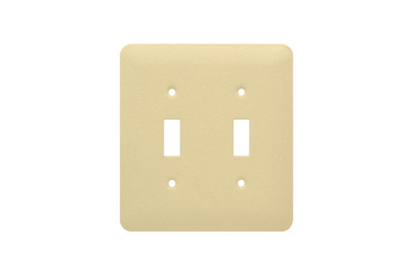 2-Gang Mid-Size Toggle Switch Wrinkle Metal Wall Plate