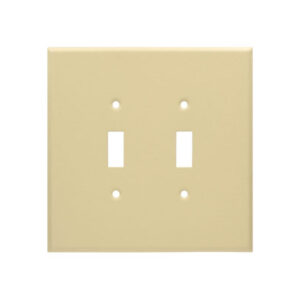 2-Gang Jumbo Toggle Switch Wrinkle Metal Wall Plate