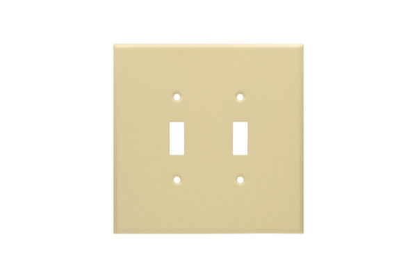 2-Gang Jumbo Toggle Switch Wrinkle Metal Wall Plate