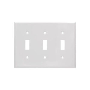 3-Gang Toggle Switch Smooth Metal Wall Plate