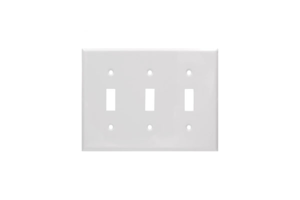 3-Gang Toggle Switch Smooth Metal Wall Plate