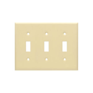 3-Gang Toggle Switch Wrinkle Metal Wall Plate