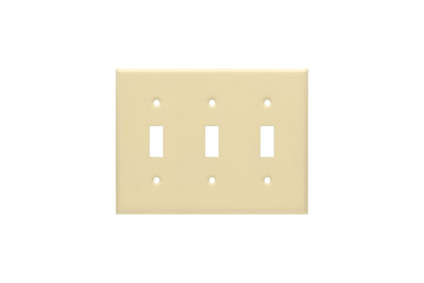 3-Gang Toggle Switch Wrinkle Metal Wall Plate