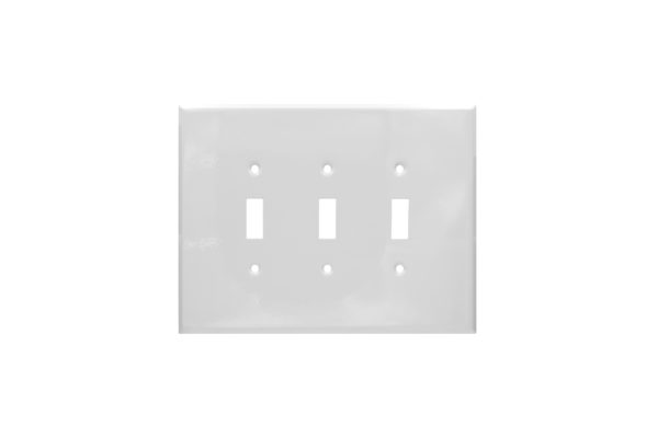 3-Gang Jumbo Toggle Switch Smooth Metal Wall Plate