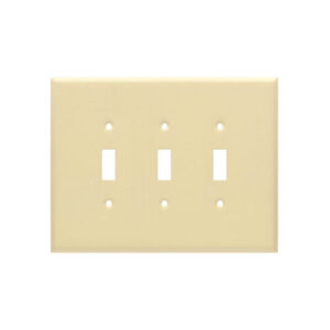 3-Gang Jumbo Toggle Switch Wrinkle Metal Wall Plate