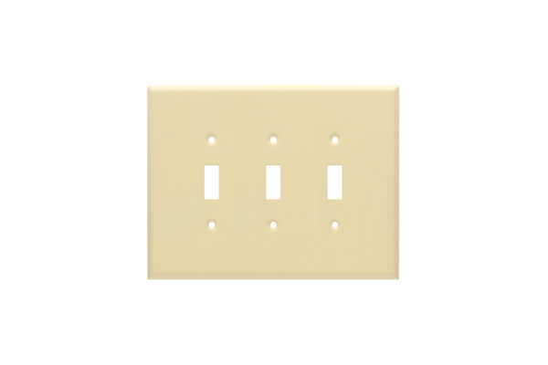 3-Gang Jumbo Toggle Switch Wrinkle Metal Wall Plate