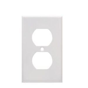 1-Gang Duplex Receptacle Smooth Metal Wall Plate