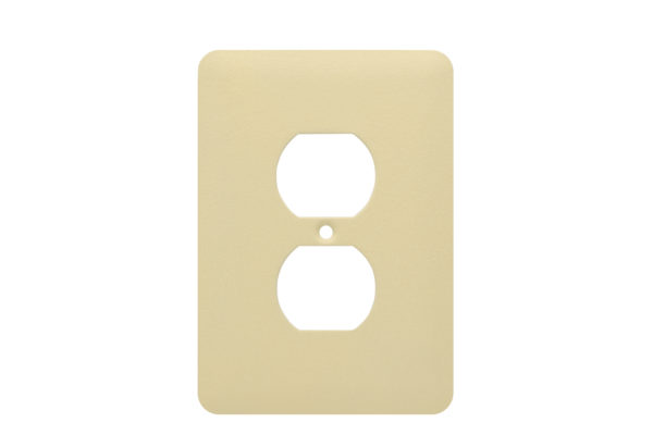 1-Gang Mid-Size Single Receptacle Wrinkle Metal Wall Plate