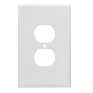 1-Gang Jumbo Duplex Receptacle Smooth Metal Wall Plate