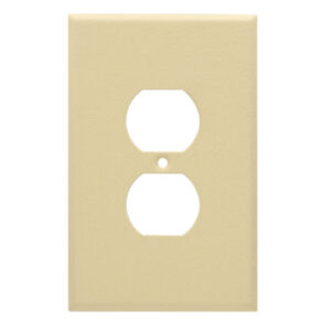 1-Gang Jumbo Duplex Receptacle Wrinkle Metal Wall Plate