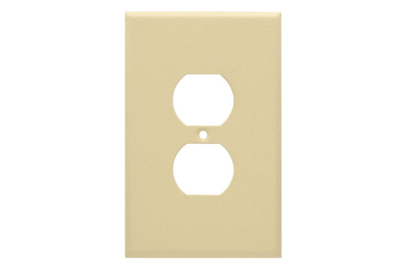 1-Gang Jumbo Duplex Receptacle Wrinkle Metal Wall Plate