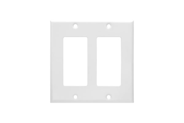 2-Gang Decorative Devices Smooth Metal Wall Plate