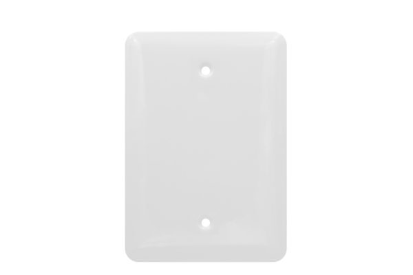 1-Gang Mid-Size Blank Smooth Metal Wall Plate