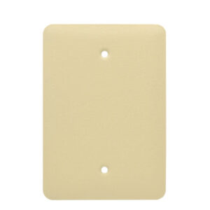 1-Gang Mid-Size Blank Wrinkle Metal Wall Plate