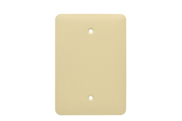 1-Gang Mid-Size Blank Wrinkle Metal Wall Plate