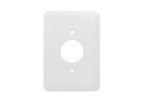 1-Gang Mid-Size Single Receptacle Smooth Metal Wall Plate