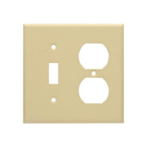 2-Gang Toggle Switch & Duplex Receptacle Wrinkle Metal Wall Plate