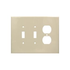 3-Gang Jumbo Single Switch & Duplex Receptacle Smooth Metal Wall Plate