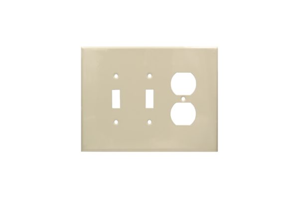 3-Gang Jumbo Single Switch & Duplex Receptacle Smooth Metal Wall Plate