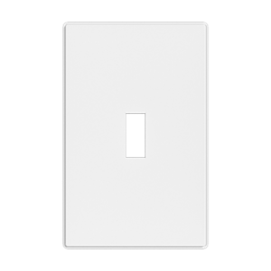 1-Gang Mid-Size Toggle Switch Thermoplastic Screwless Wall Plate