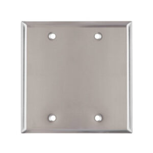 2-Gang Blank Stainless Steel Wall Plate