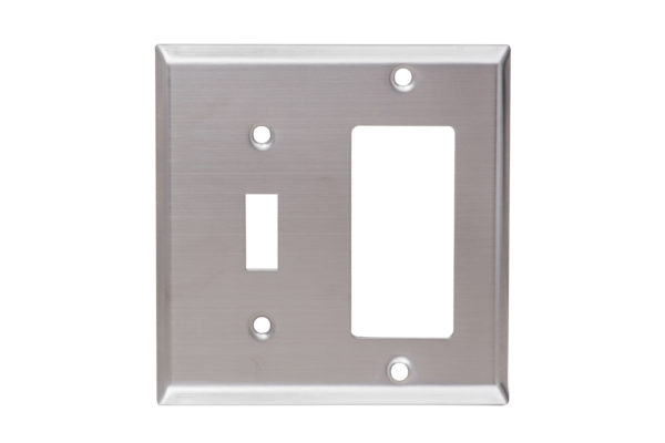 2-Gang Combination Stainless Steel Wall Plate