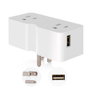 4.2 AMP USB Wall Charger Dual Type A | 15 AMP Double Outlet Adapter | NEMA 5-15R
