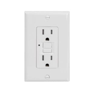 15 AMP Tamper Resistant Self-Test Duplex GFCI Receptacle with LED Light | Side-Wire & Back-Wire