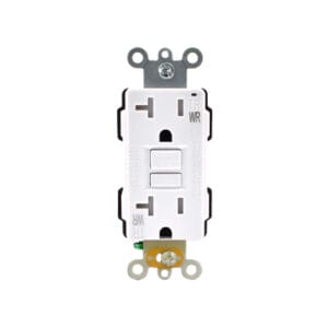 20 AMP Tamper Resistant & Weather Resistant Self-Test and Self-Grounding Duplex GFCI Receptacle with LED Light  | Side-Wire & Back-Wire