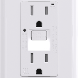 15 AMP Tamper Resistant Self-Test Duplex GFCI Receptacle with Night Light | Side-Wire & Back-Wire