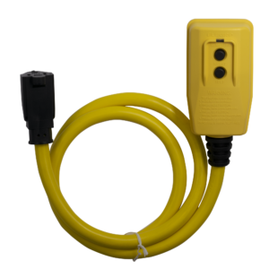 15 AMP 12-Guage, Right Angle Plug, Manual Reset GFCI Circuit, 1 Outlet, 3ft Extension Cord