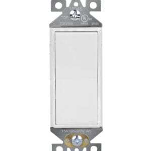 15 AMP Residential Single-Pole Decorative Wall Switch | Push-Wire, Side-Wire