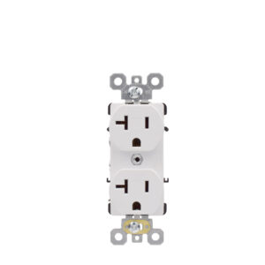 20 AMP Commercial Grade Decorative Receptacle | Side-Wire & Back-Wire